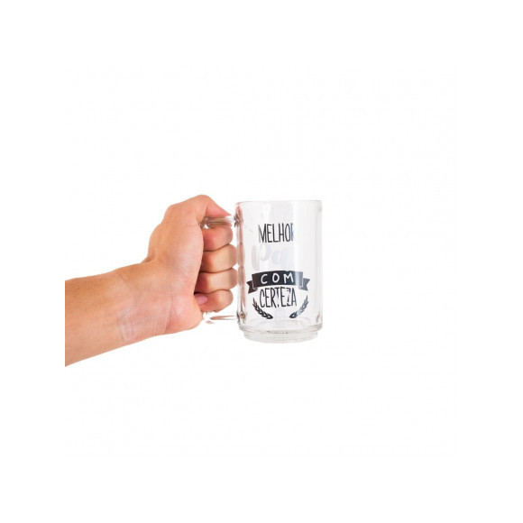 Caneca vidro melhor pai com cerveja uatt?
