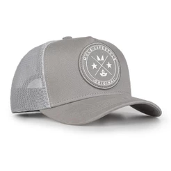 Boné Trucker MVCK Brasão Cinza com Tela Qualidade Premium