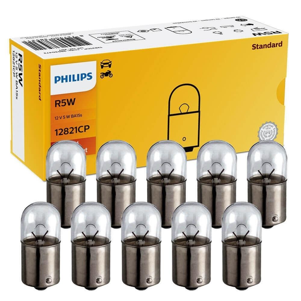 Kit 10 Lâmpada Philips Standard R5w 12v 67 Ba15s Sinalização em Oferta na Shopee