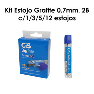 Estojo Grafite 0.7mm 2B Big Tree c/12 Grafites Kit c/3/5/12/24 Estojos CIS em Oferta na Shopee
