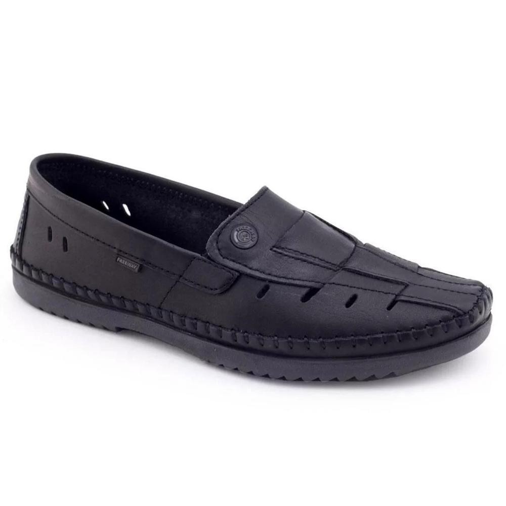 Mocassim Couro Freeway Logan-2 Masculino - Preto em Oferta na Shopee