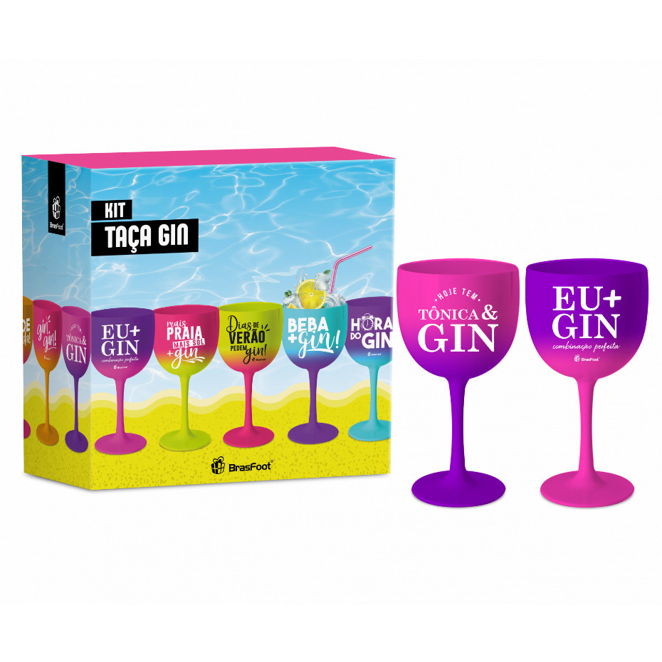 Kit 2 Taças Festas para Drinks Coquetéis Gin 580 ml - Hoje Tem Gin