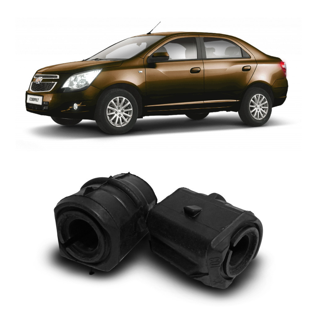 Par Bucha Barra Estabilizadora Dianteira Chevrolet Cobalt 2011 2012 2013 2014 2015 19 Milimetros