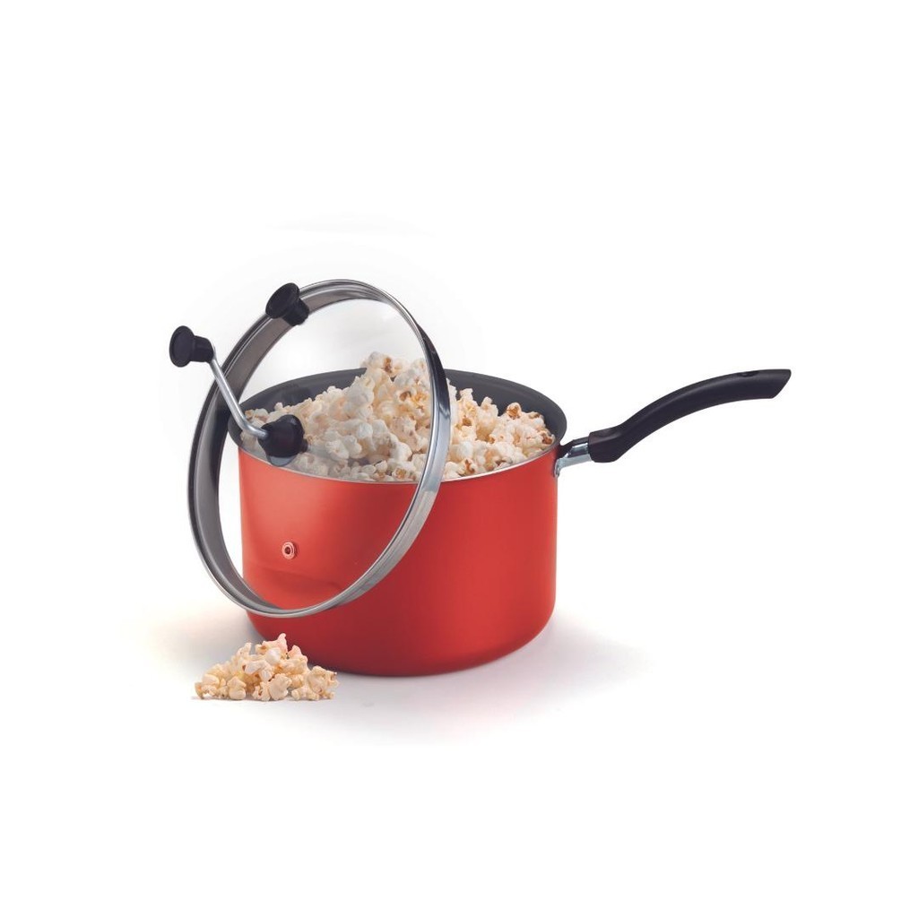 Pipoqueira Antiaderente Tampa De Vidro 4L Vermelho Nacional em Oferta na Shopee