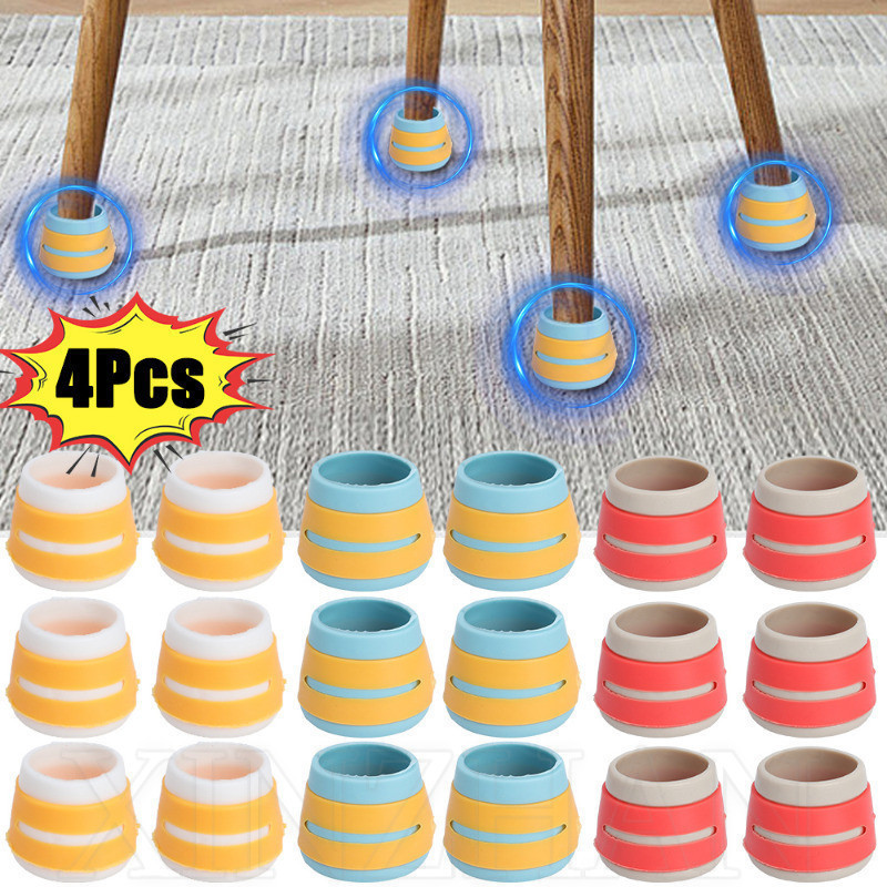 [Entrega Rápida] Manga Para Pernas De Mesa – Conjunto De Almofadas Pés De Cadeira De Silicone Atualizado-Antiderrapante 
