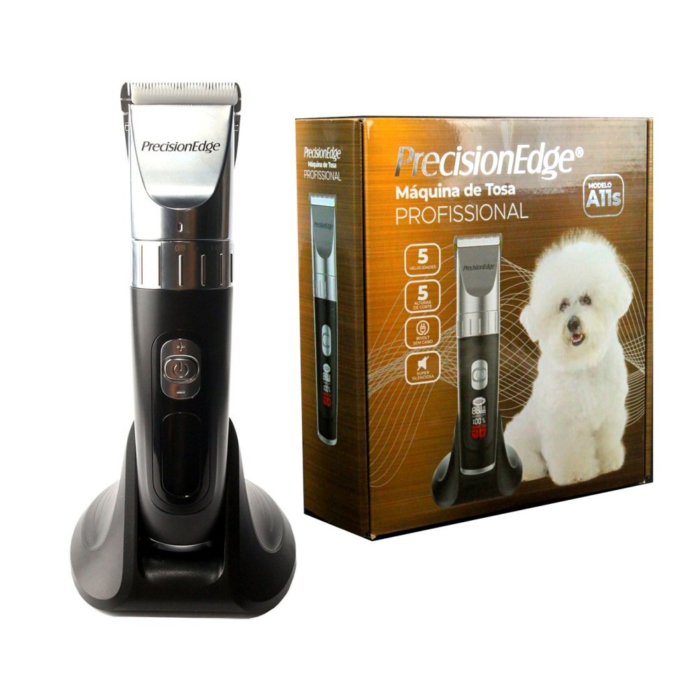 Máquina de Tosa A11s Preta Precision Edge Sem Fio Cães Gatos Original