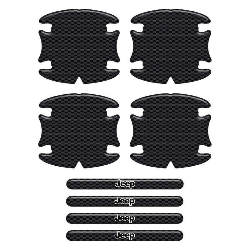 Adesivos Protetor Maçaneta Jeep Renegade Carbono Resinado Genérico
