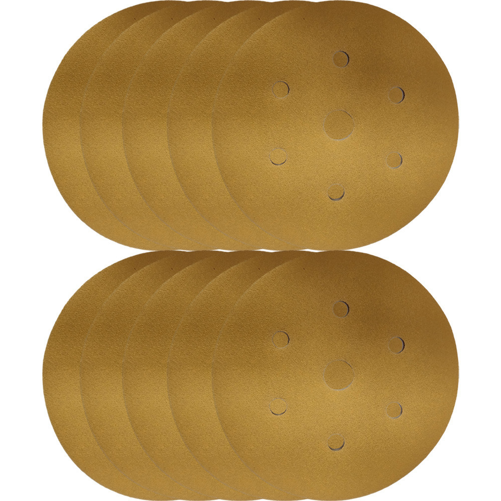 10 Disco Lixa 7 Furos 152mm 6"Pol Velcro, Lixadeira PDR em Oferta na Shopee