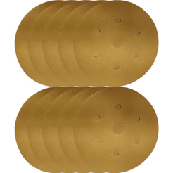 10 Disco Lixa 7 Furos 152mm 6"Pol Velcro, Lixadeira PDR