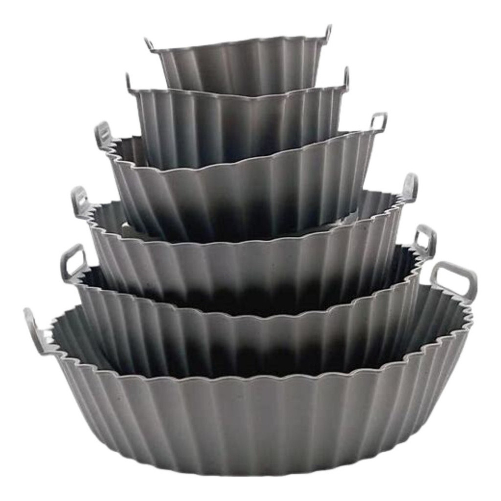 Kit 6 Forma  Silicone Forro Reutilizável Fritadeira