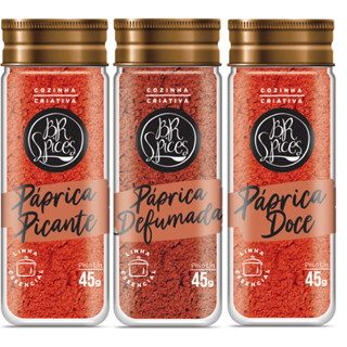 Kit Páprica Defumada, Picante e Doce 45g BR Spices em Oferta na Shopee