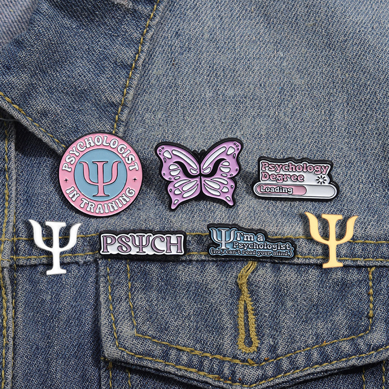 7 Estilos De Psicologia Criativa Personalizada Broche De Esmalte PSI De Mochila Para Amigos em Oferta na Shopee