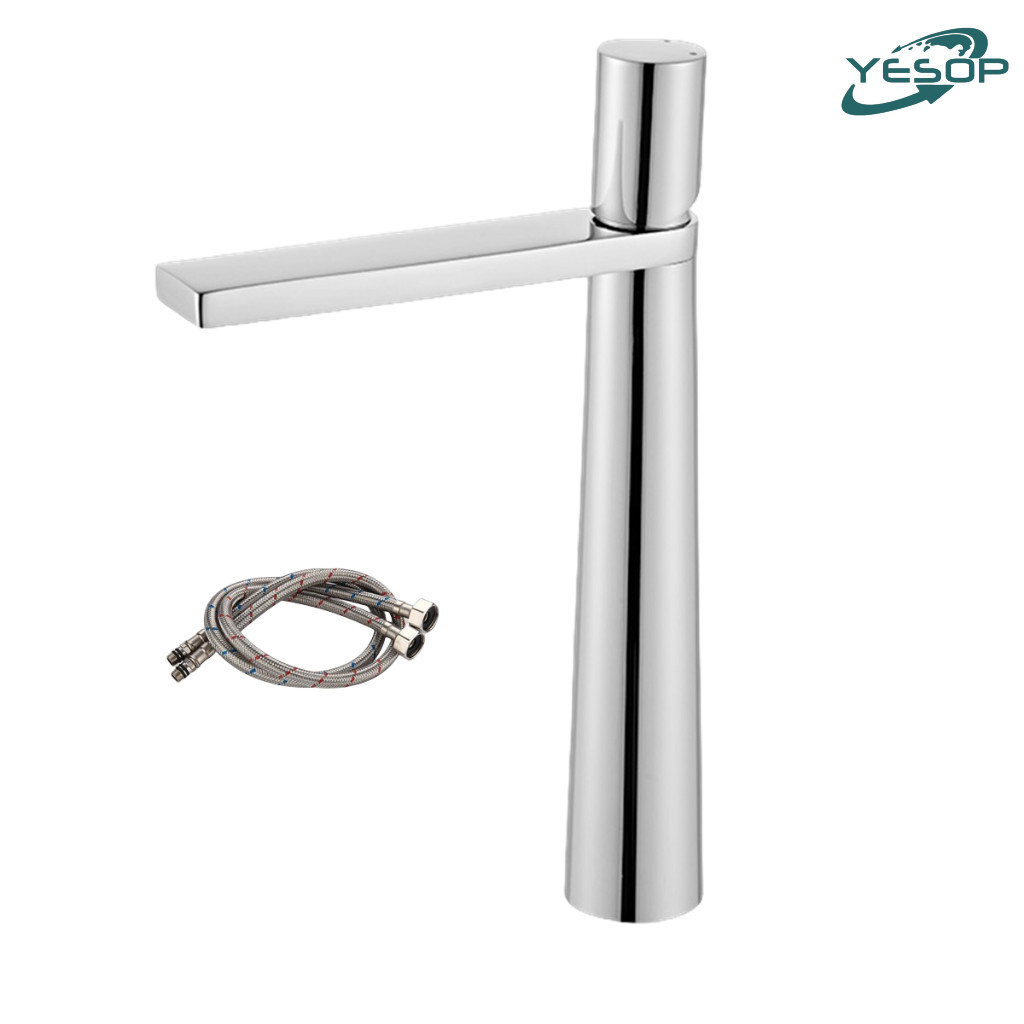 Torneira Banheiro Bancada Monocomando Alta 30cm Luxo Cromada Inox Yesop em Oferta na Shopee