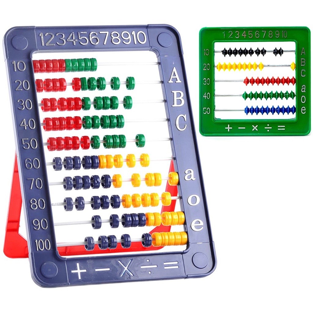 02 Abacos Escolar Contandor Infantil Plastico Aprendizado em Oferta na Shopee