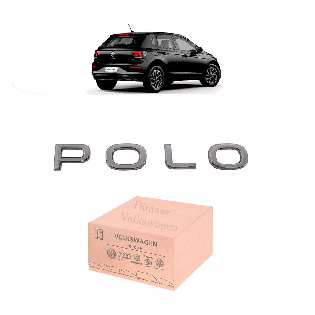 Emblema Traseiro Novo Polo 2023 Porta Malas Original Vw em Oferta na Shopee