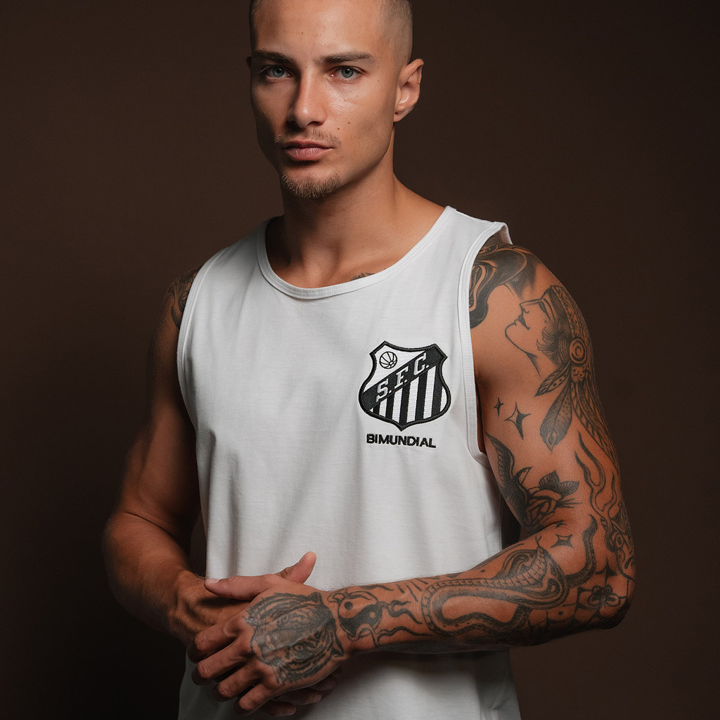 Regata Santos 1963 Bi Mundial Branca Masculina Oficial em Oferta na Shopee