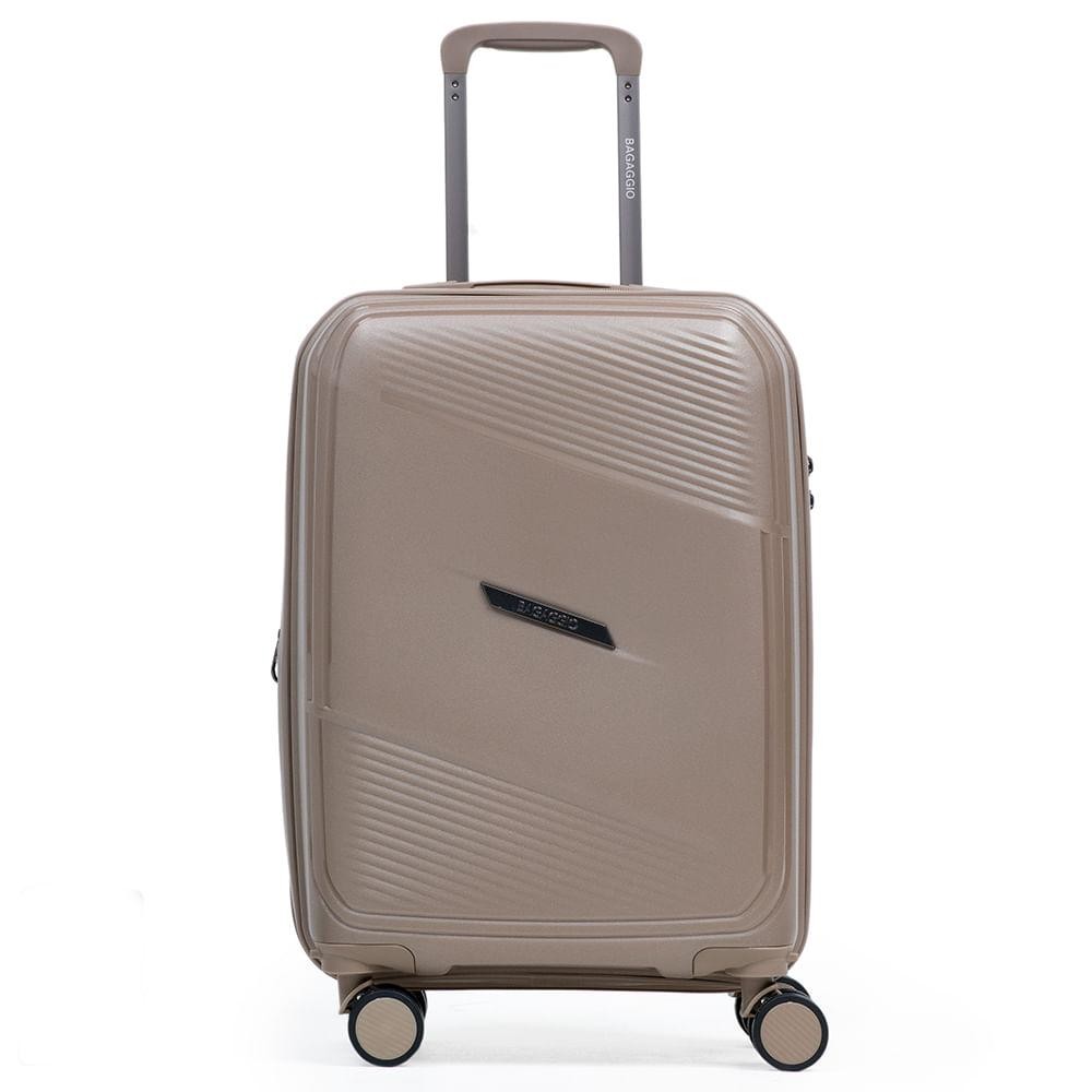 Mala Pequena de Polipropileno 4 Rodas Seul Bege