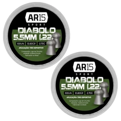 2un - CHUMBINHO AR15 DIABOLO 5,5MM 100UN 10,80GR