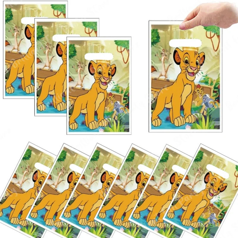 10/20/30 Pçs/set Disney Leão Rei Sacos De Presente Biscoitos De Chocolate Doces Simba Saco De Festa Meninos Festival De em Oferta na Shopee