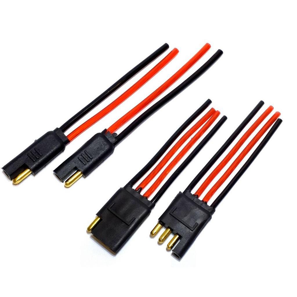 Conector 2 e 4 Vias com Fio 4,0 MM Conectores Caixa Tampão Plug Anti-Erro Som Automotivo