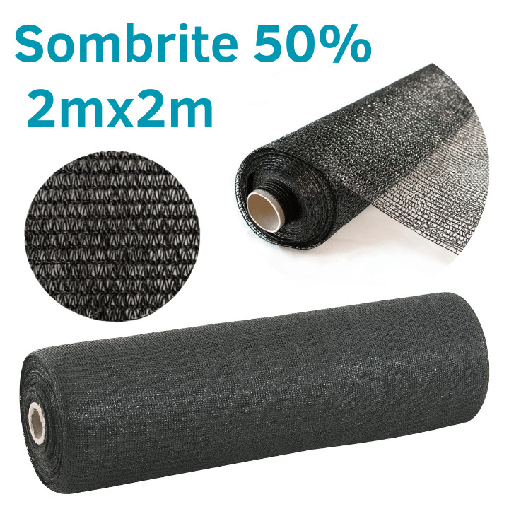 Sombrite 50% 2mx2m tela sombreamento para horta jardim orquidario viveiro estufa