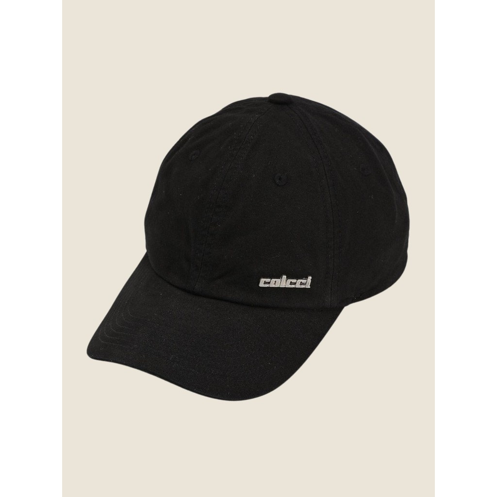 Boné Preto Básico Liso Placa Prata Colcci Aba Curva Ajustável Unissex Colcci Original Envio Imediato