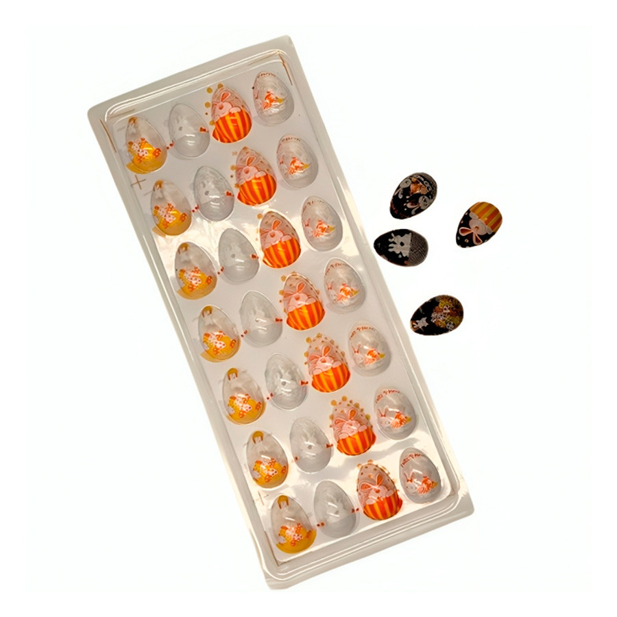 Blister Decorado Transfer para Chocolate - Mini Ovinhos 28 Cavidades - Páscoa - Ref. BLP 0188 - 1 unidade - Stalden Deco em Oferta na Shopee