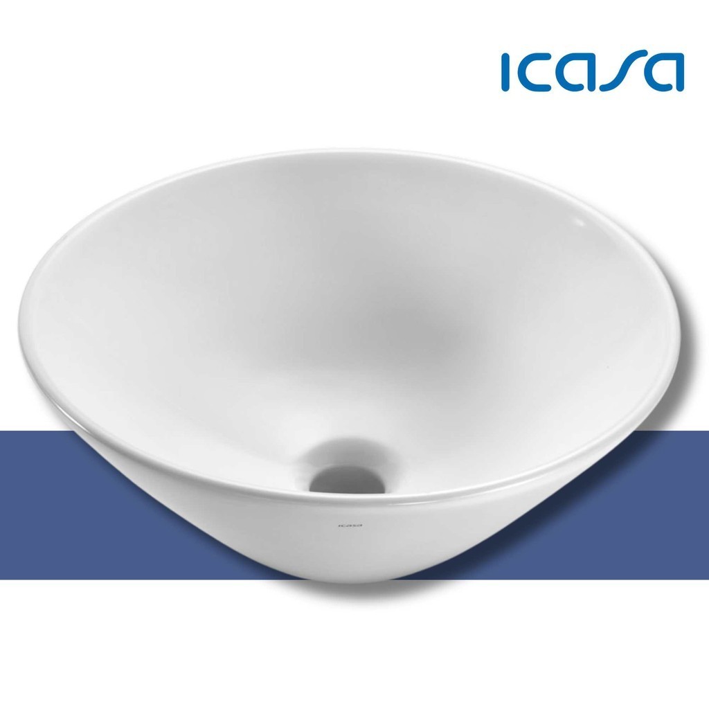 Cuba De Apoio Louça Cerâmica Premium Branca Redonda 38x16cm Icasa Premium