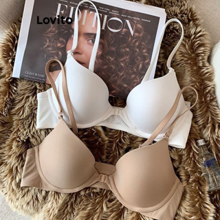 Lovito Sutiã Sexy Com Fivela Simples Para Mulheres LNL43212