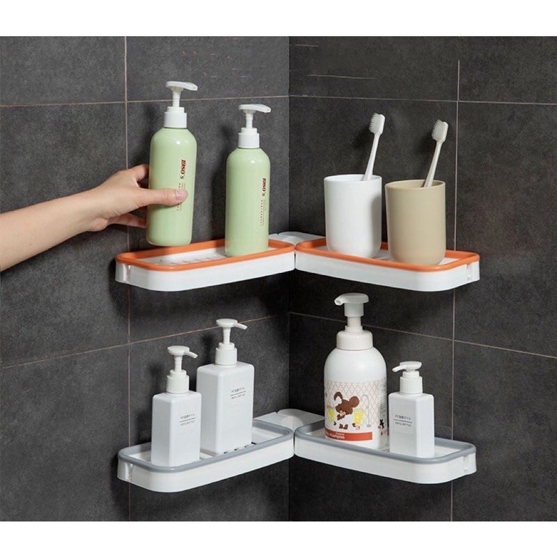 Suporte Pra Shampoo Prateleira Cantoneira Banheiro Multiuso Adesivo Banho  Organizador