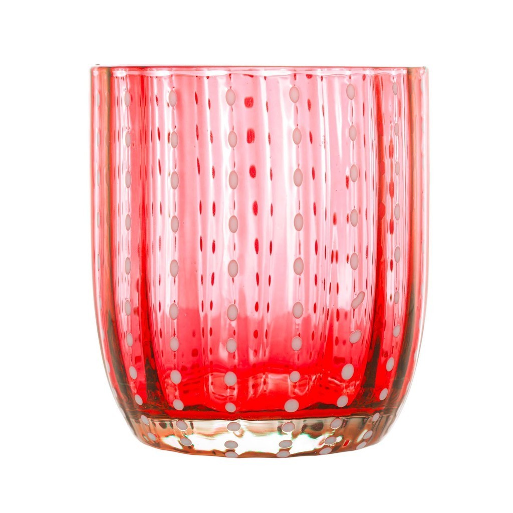 Detalhes do 2 Copos Wolff Orquídea de Vidro Vermelho 300ml
