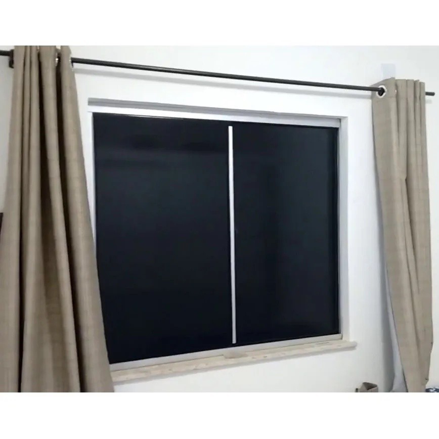 Adesivo Preto Blackout para Janela e Porta - Bloqueio Total de Luz Solar 3m x 45cm