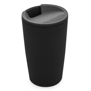 Copo Térmico Parede Dupla Lyor Preto de Bambu e PP 500ml