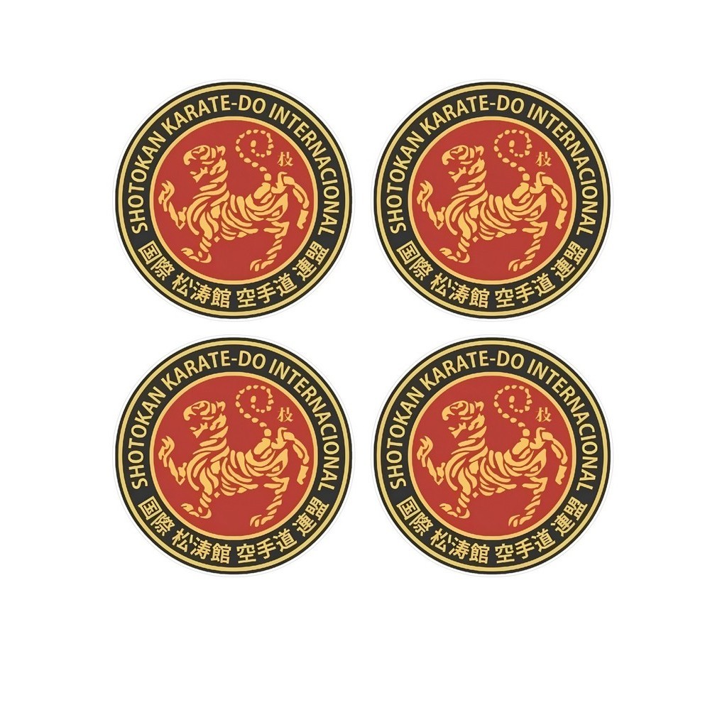 4 adesivos Shotokan Karate-do internacional tamanho 9cm