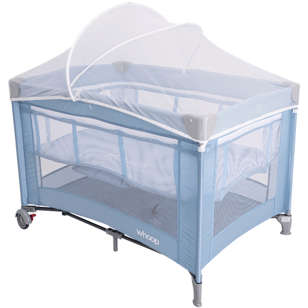 Berço Cercado Desmontavel Portatil Kiddo Whoop Bliss Azul em Oferta na Shopee