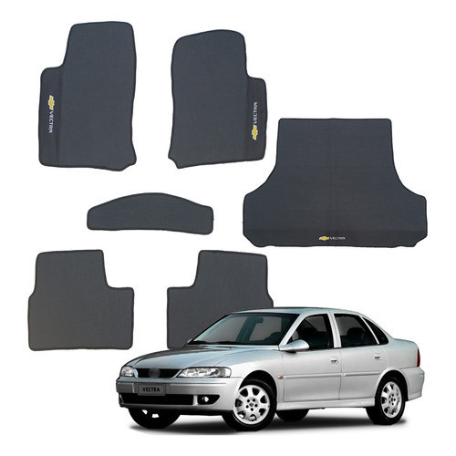 Kit Tapete Internos + Porta Malas Vectra 2000 2001 Borracha