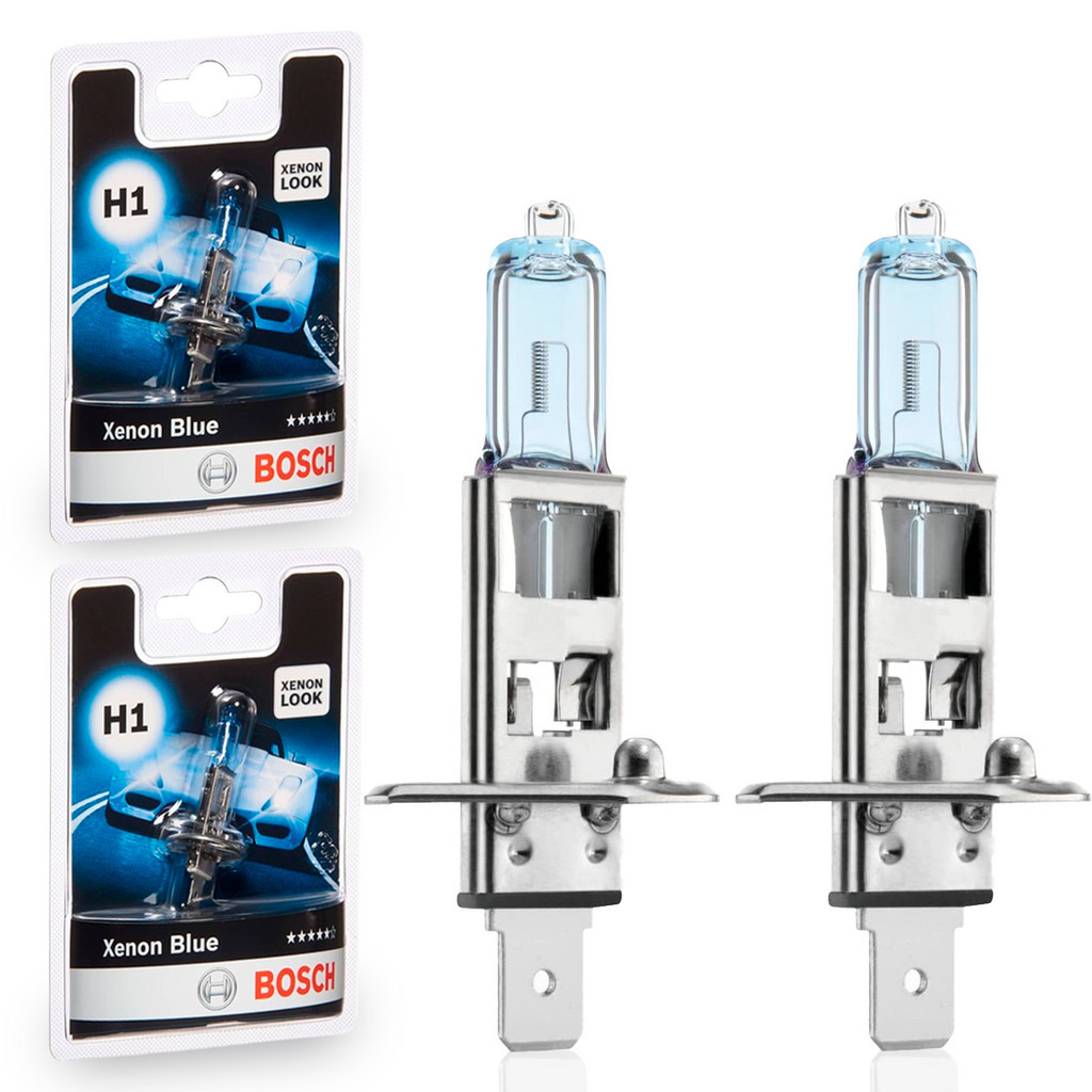 Kit Par 2 Lâmpada Farol Xenon BOSCH H1 3700K 12V 55W Intense White Branca Xenon em Oferta na Shopee
