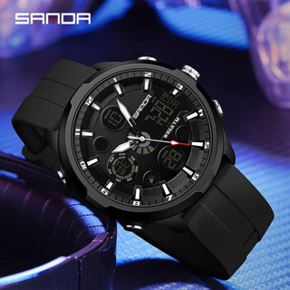Sanda New Relógio Eletrônico Masculino Moda E Lazer Noturno À Prova D'água Multifuncional SD9053 em Oferta na Shopee