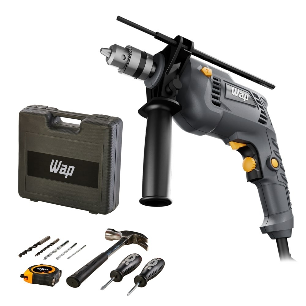 Parafusadeira e Furadeira de Impacto WAP WF 700K10 3/8" 700W 220V - Home & Living