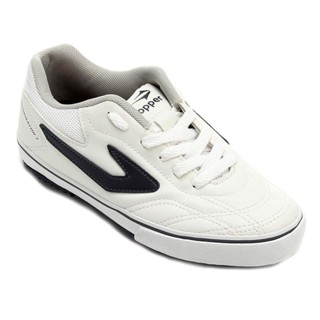 Chuteira Futsal Infantil Topper Dominator III - Branca em Oferta na Shopee