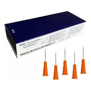Agulha Bd 15x0.50 Laran.25g - Antiga 20x0.55 Roxa 24g C/ 100