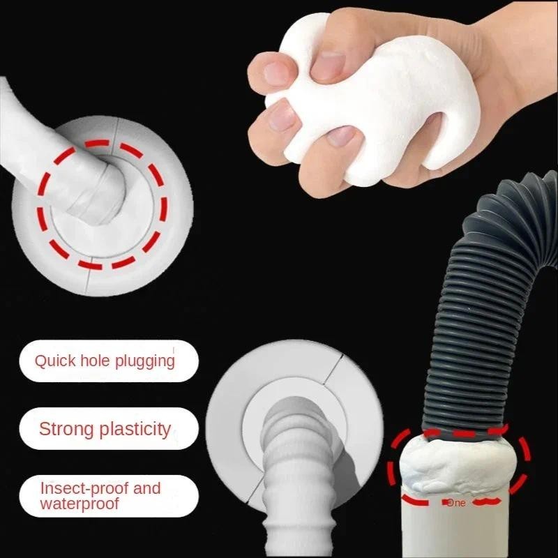 Imagem Massa De Vedação À Prova D'água , Remendo De Parede De Insetos Para Furos De Ar Condicionado , Branco , 15g , 1 Peça