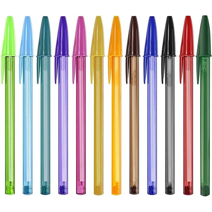 Caneta Esferográfica Bic Cristal Fashion 12 Cores