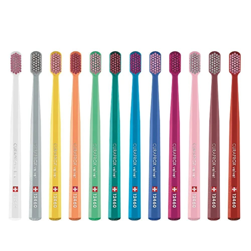 Escova Dental Curaprox Velvet Cs 12460 Cerdas Cores Variadas em Oferta na Shopee