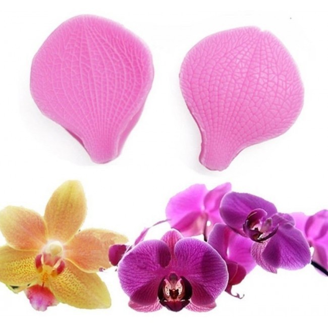 MOLDE DE SILICONE FRISADOR PÉTALA ORQUÍDEA, RESINA, CONFEITARIA, BISCUIT