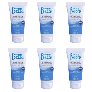 Kit 6 Unidades De Creme Calmante Alfazulen Pós Depilação Depil Bella 50 g em Oferta na Shopee