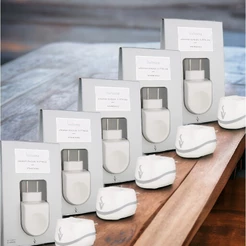 Kit ate 5 Aromatizadores Elétricos Standard Via Aroma - Preto ou Branco