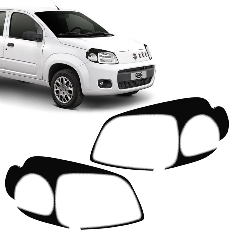 Adesivo Farol Fiat Uno Novo 2011/2014 Aplique Máscara Negra Genérico em Oferta na Shopee