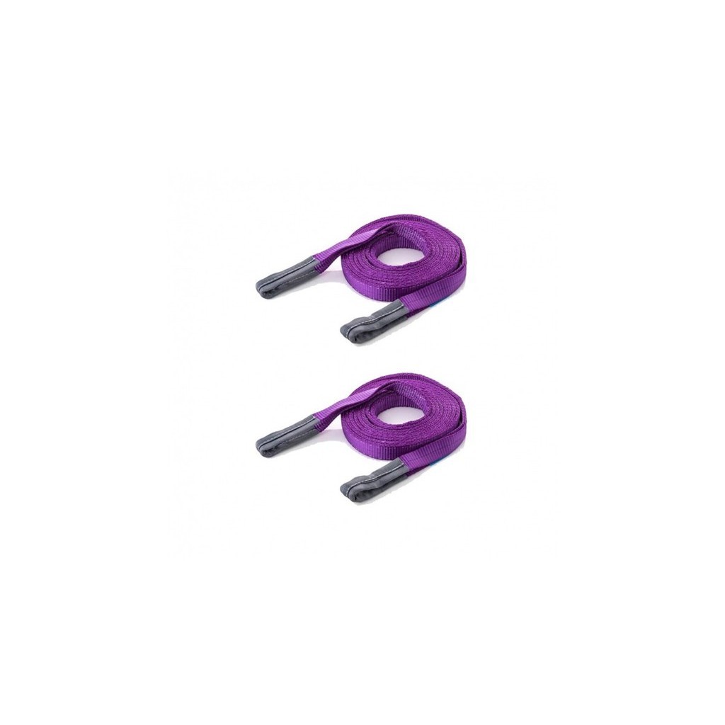 Kit com 2 Cinta de Elevação De Carga 4 Metros x 1 Tonelada - Roxa JST