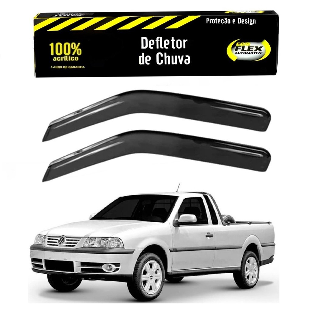 JOGO CALHA DEFLETOR CHUVA VOLKSWAGEN SAVEIRO G3 1.6 1.8 2.0 2000 A 2005 - Spare Parts and Accessories for Vehicles